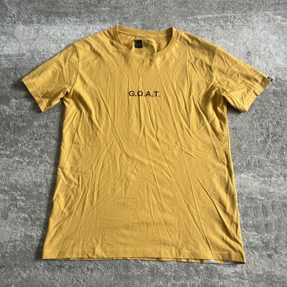 The Farm Goorin Bros Tee Shirt Mens XL G.O.A.T. Goat Yellow Cotton Short Sleeve - Picture 1 of 6